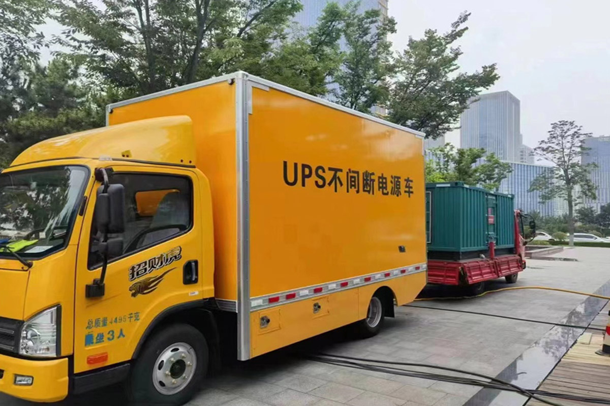 宁海发电机租赁施工现场